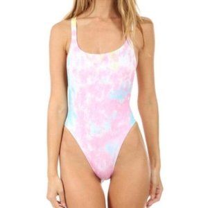 NWT Solid & Striped Re/Done Tie Dye One Piece Swim